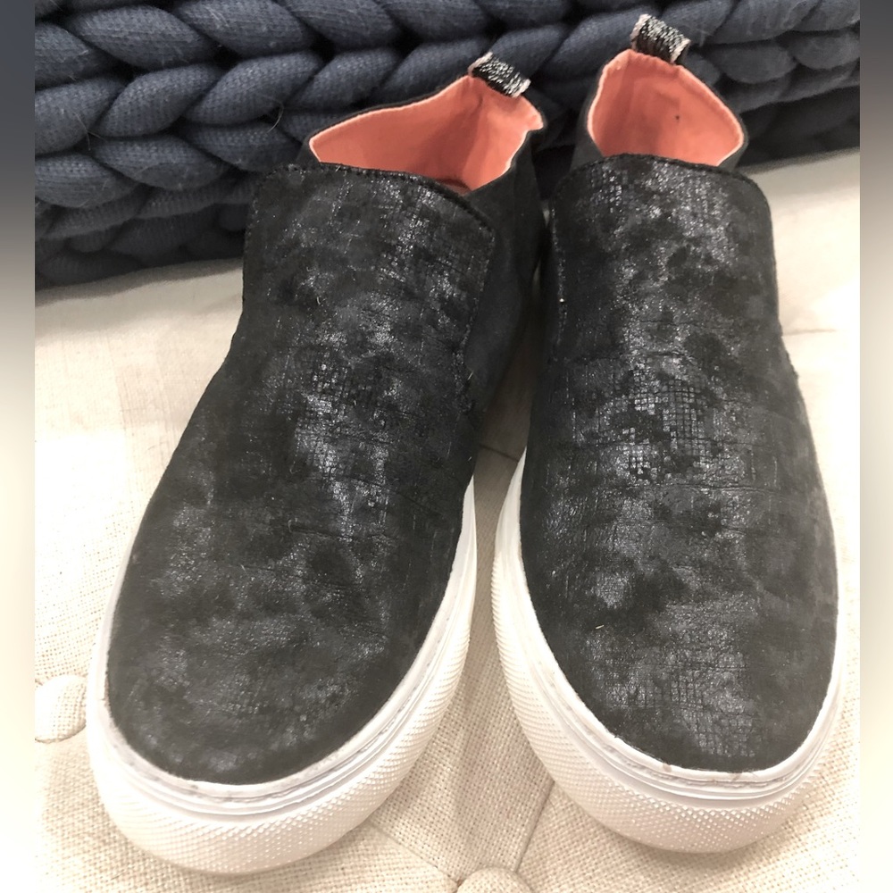 Hey Dude Black Croc Print Shoes